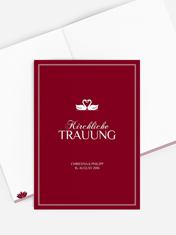 Kirchenheft Hochzeit Schwäne