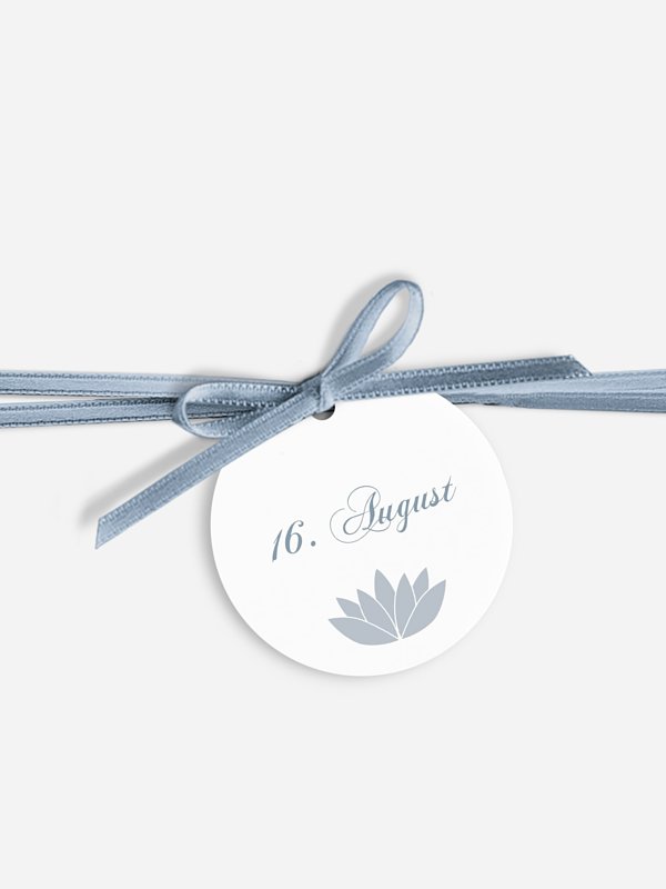 Anhänger mit Band zur Hochzeit Schwäne