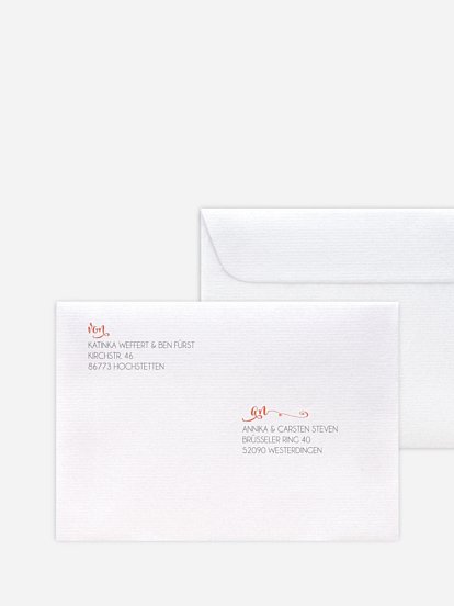 Bedruckter Briefumschlag Hochzeit Für immer