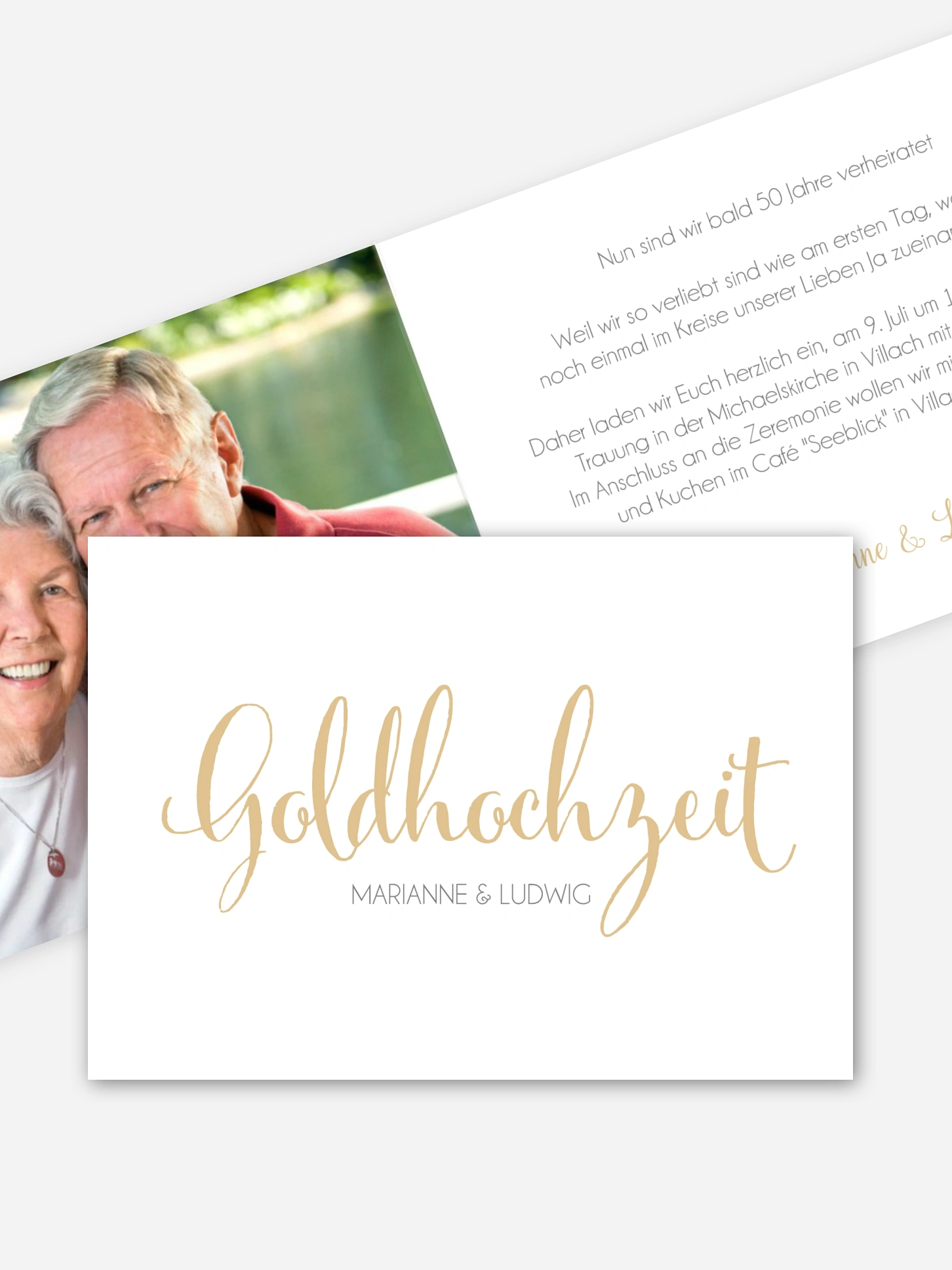 Einladung zur Goldenen Hochzeit Für immer