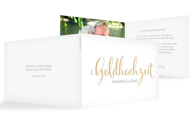 Einladung zur Goldenen Hochzeit Für immer