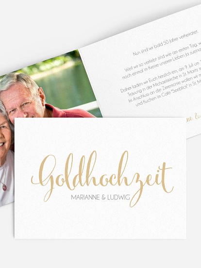 Einladung zur Goldenen Hochzeit Für immer