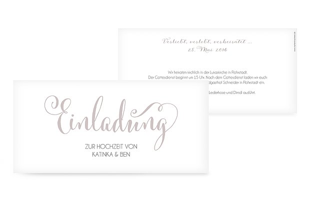 Hochzeitseinladung Für immer