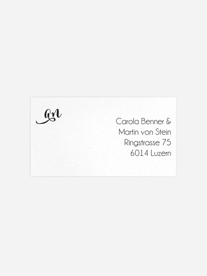 Empfängeraufkleber Hochzeit Für immer