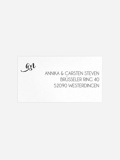 Empfängeraufkleber Hochzeit Für immer