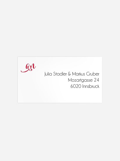 Empfängeraufkleber Hochzeit Für immer