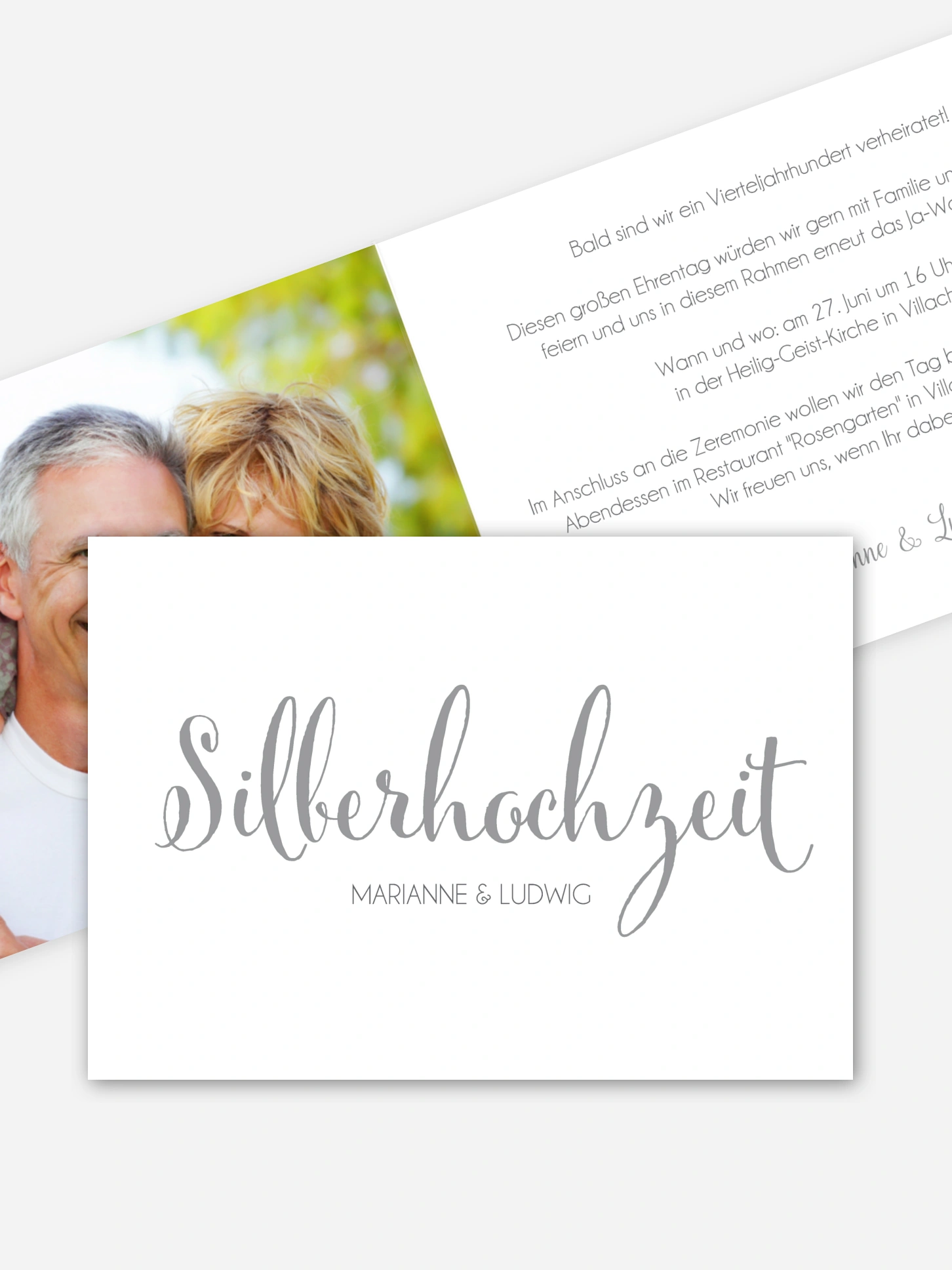 Einladung zur Silberhochzeit Für immer