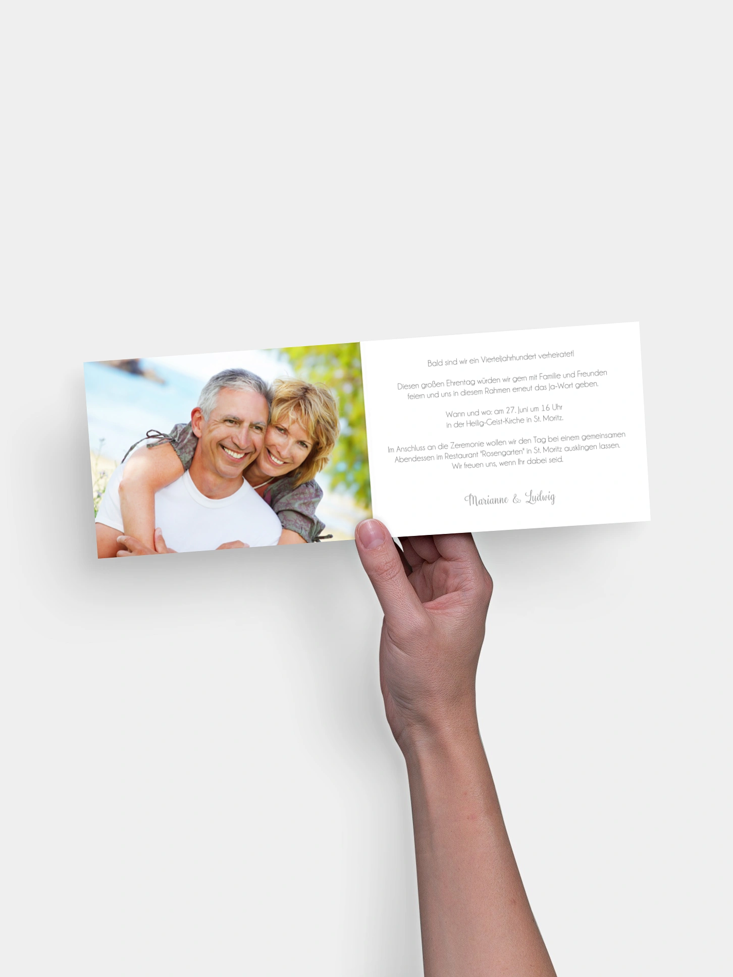 Einladung zur Silberhochzeit Für immer