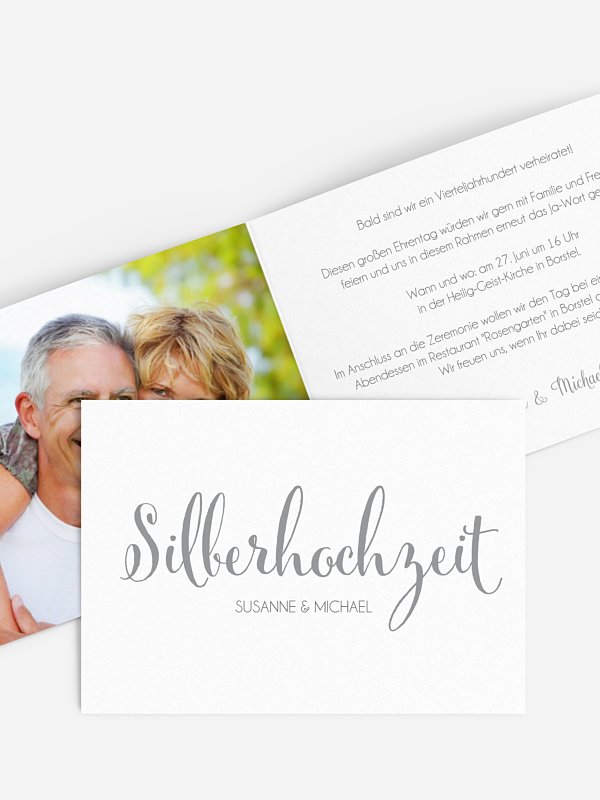 Einladung zur Silberhochzeit Für immer