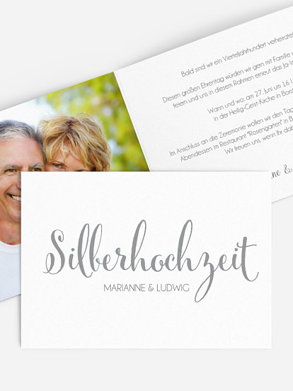 Einladung zur Silberhochzeit Für immer