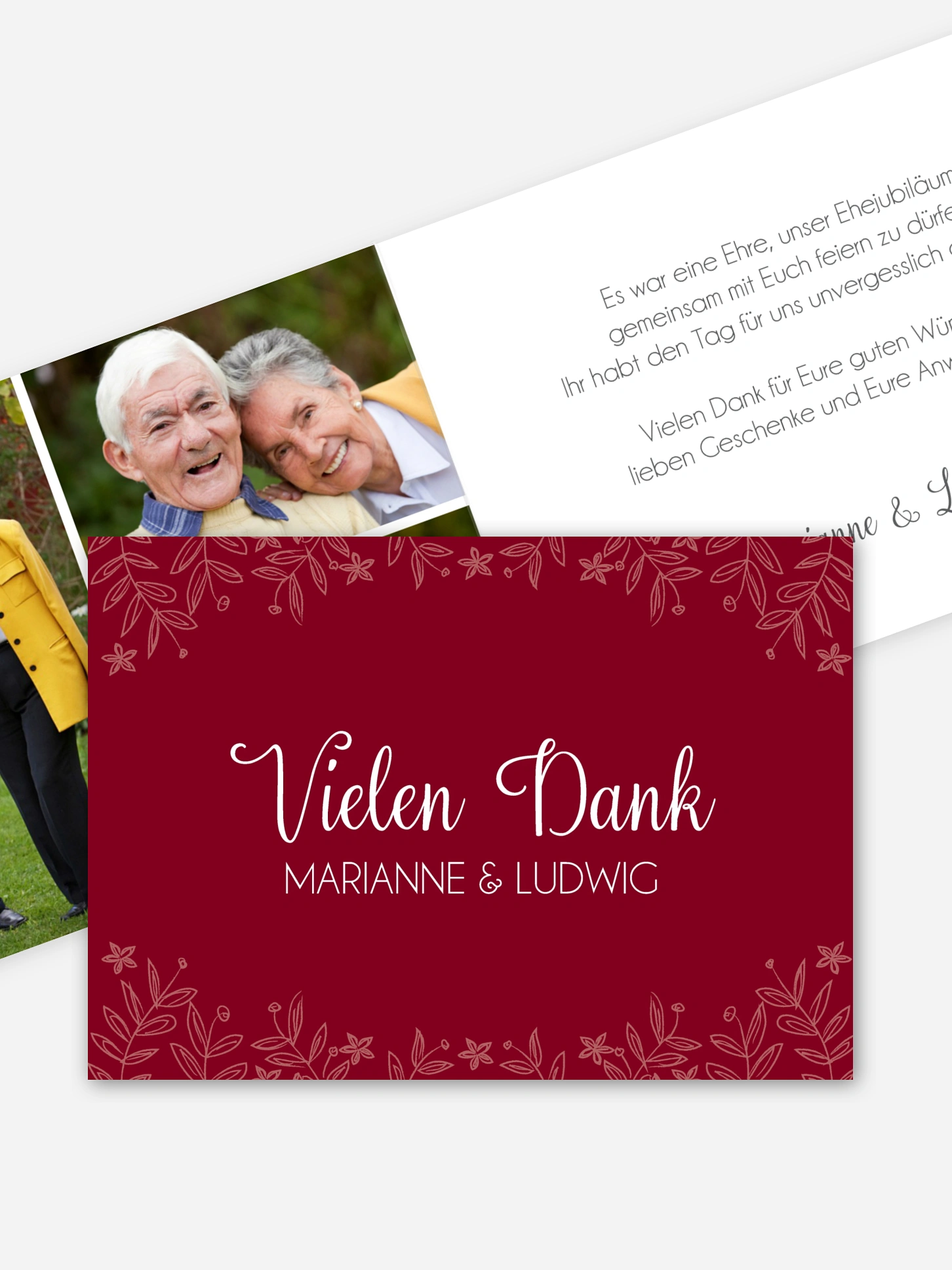 Danksagung zur Goldenen Hochzeit Fleur
