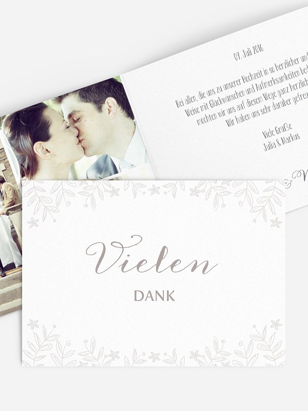 Dankeskarte Hochzeit Fleur