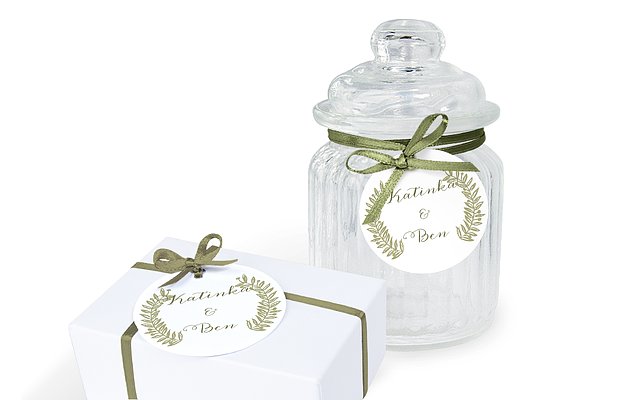 Anhänger mit Band zur Hochzeit Fleur