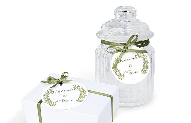 Anhänger mit Band zur Hochzeit Fleur