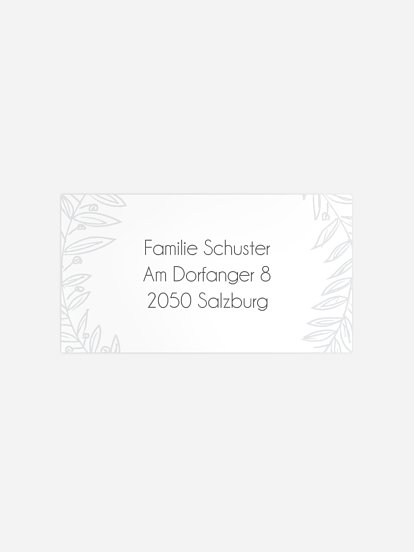 Empfängeraufkleber Trauer Fleur