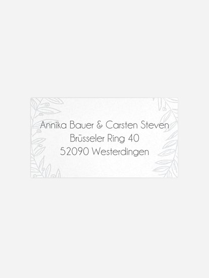 Empfängeraufkleber Trauer Fleur