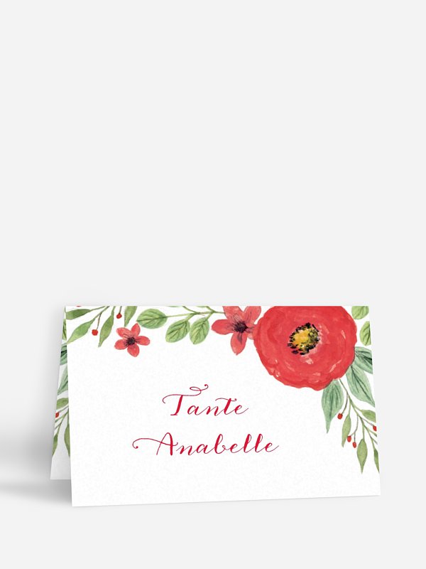 Tischkarte Kommunion Floral