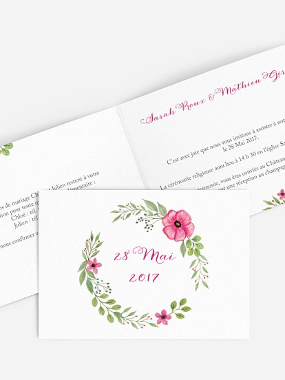 Faire-part mariage Floral