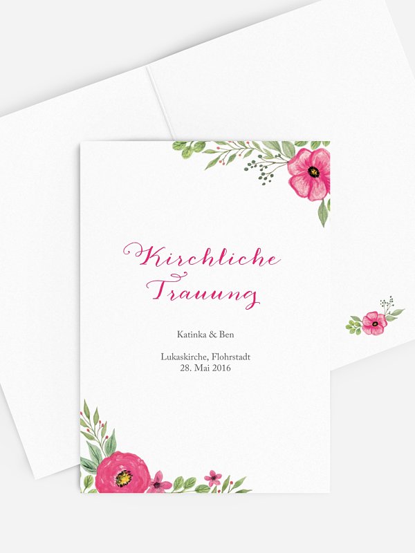 Kirchenheft Hochzeit Floral