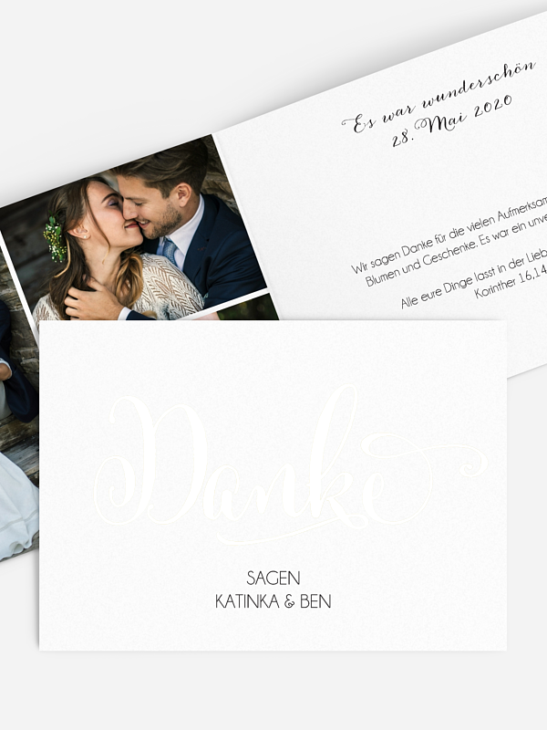 Dankeskarte Hochzeit Für Immer Premium