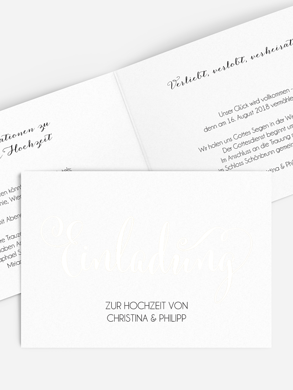 Hochzeitseinladung Für immer Premium