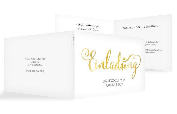Hochzeitseinladung Für immer Premium