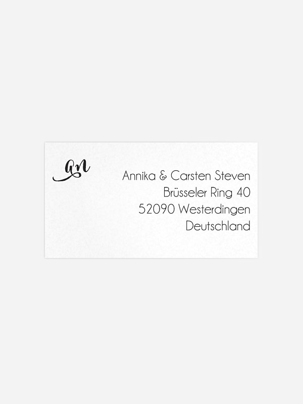 Empfängeraufkleber Hochzeit Für immer Premium