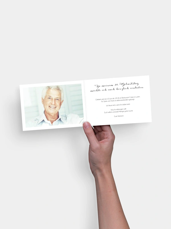 Einladung 70. Geburtstag Schreibschrift