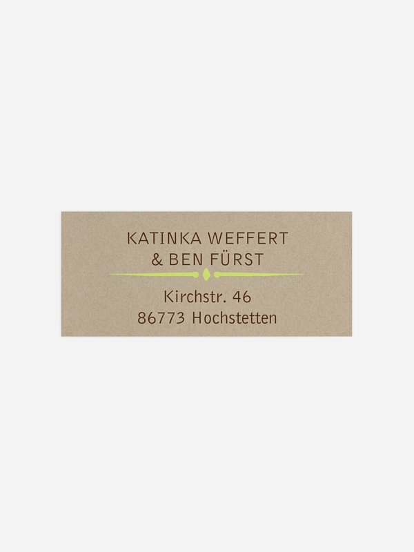 Absenderaufkleber Hochzeit Rustic Love