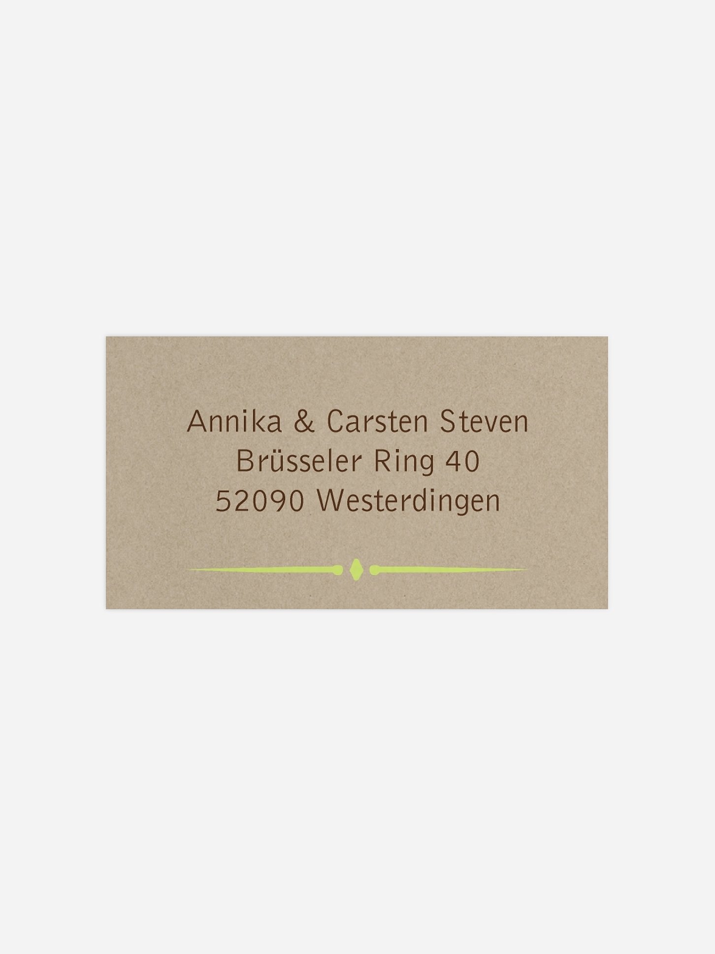 Empfängeraufkleber Hochzeit Rustic Love