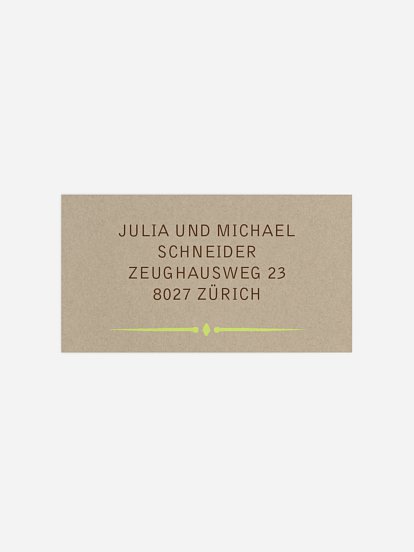 Empfängeraufkleber Hochzeit Rustic Love