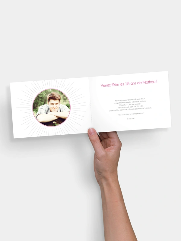 invitation anniversaire 18 Bougie magique