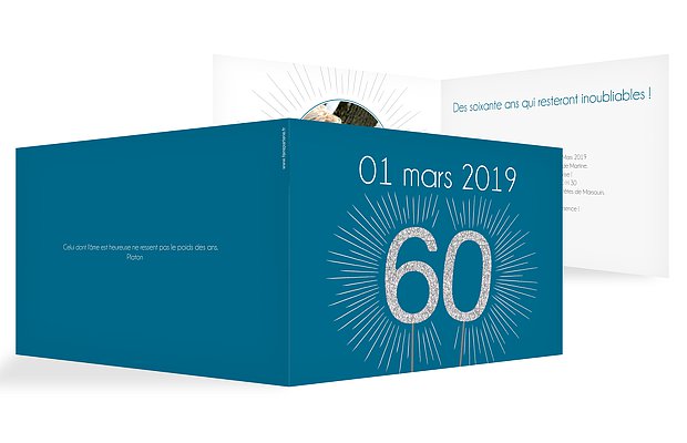 invitation anniversaire 60 Bougie magique
