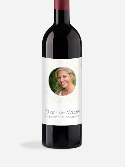 Étiquette pour bouteille Bougie magique