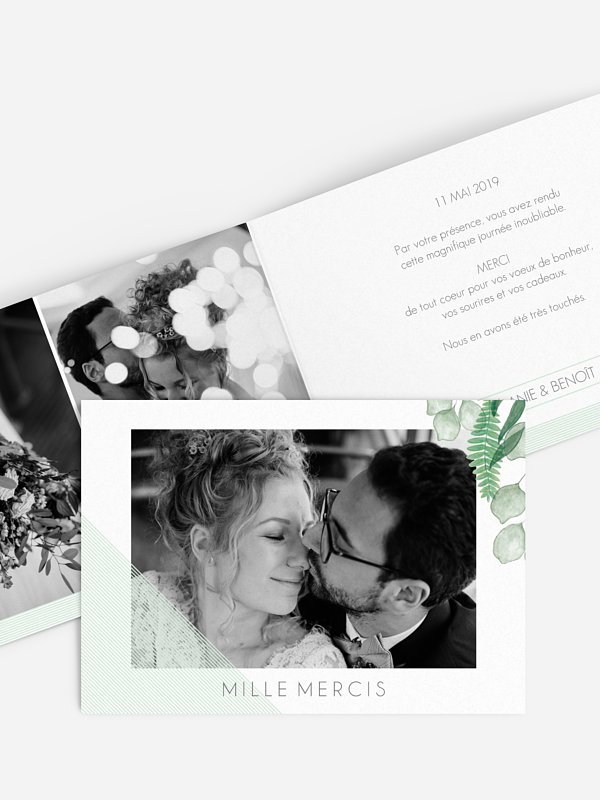 Carte de remerciements Greenery