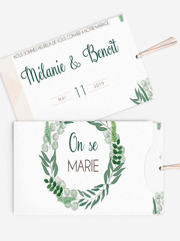 Faire-part mariage Greenery