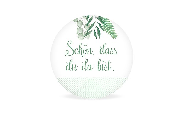 Geschenkaufkleber Hochzeit Greenery