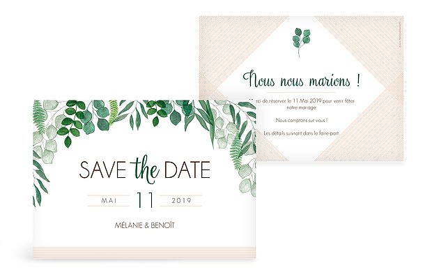Save the date Greenery