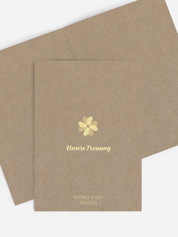 Kirchenheft Hochzeit Fingerprint Kraftpapier