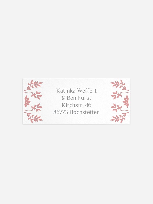 Absenderaufkleber Hochzeit Romantic Vintage
