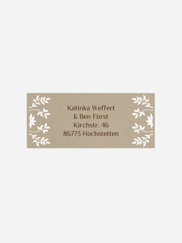 Absenderaufkleber Hochzeit Romantic Vintage