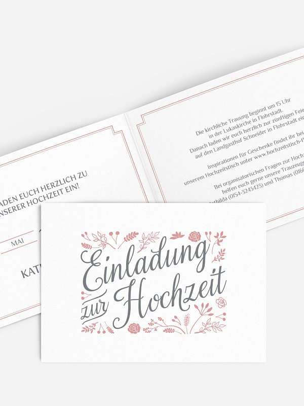 Hochzeitseinladung Romantic Vintage