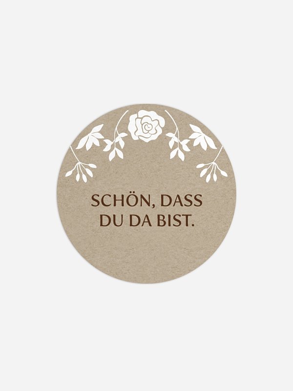 Geschenkaufkleber Hochzeit Romantic Vintage