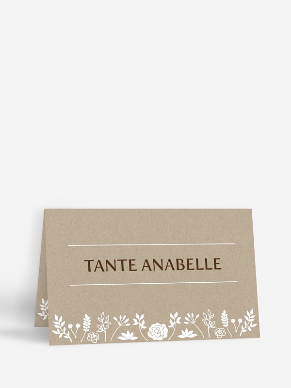 Tischkarte Hochzeit Romantic Vintage
