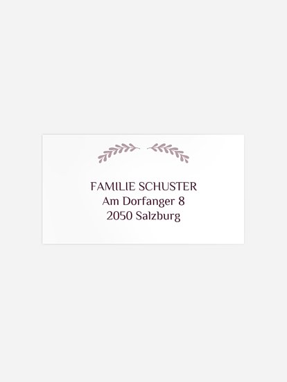 Empfängeraufkleber Trauer Stiller Abschied