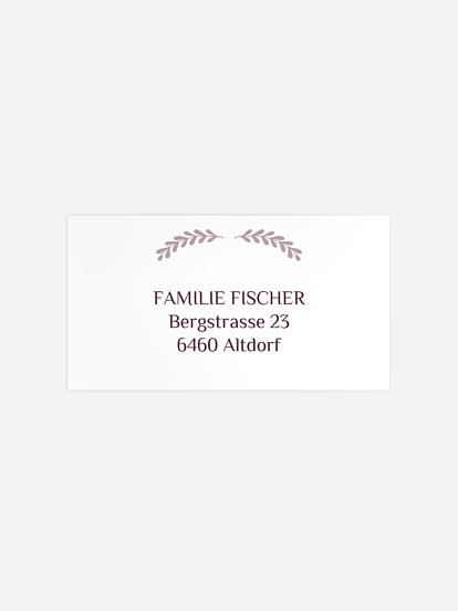 Empfängeraufkleber Trauer Stiller Abschied