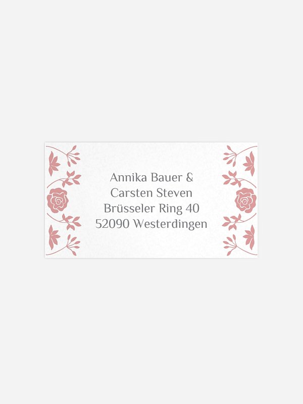 Empfängeraufkleber Hochzeit Romantic Vintage