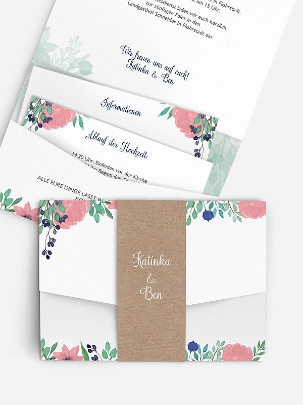 Hochzeitseinladung Bloomy