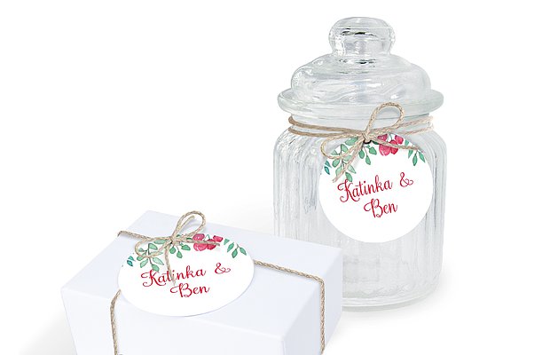 Anhänger mit Band zur Hochzeit Bloomy