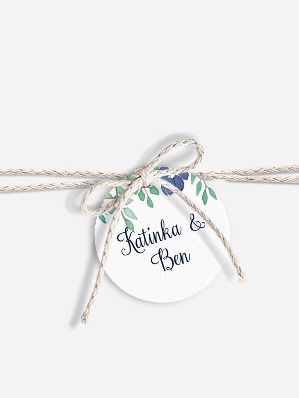 Anhänger mit Band zur Hochzeit Bloomy